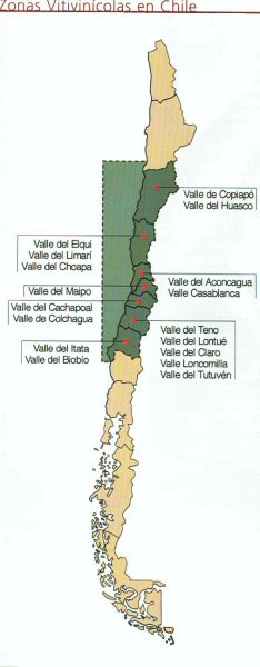 Zonas Vitivinícolas de Chile